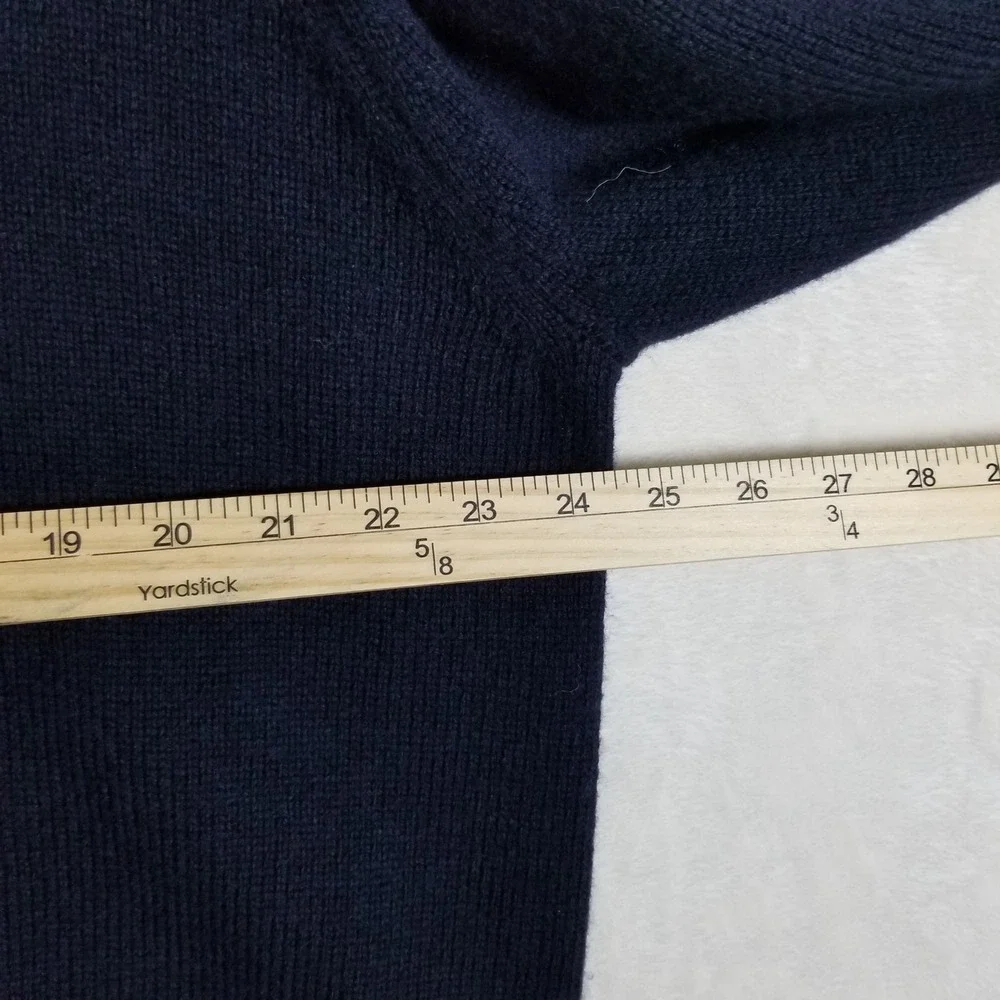 Brooks Brothers Sweater Men XL Navy Blue Italian Lambswool Shawl Collar Pullover